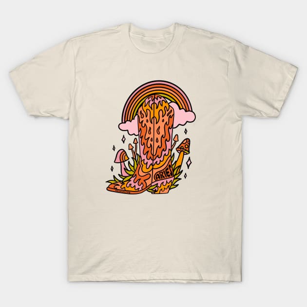 Aries Cowboy Boot T-Shirt by Doodle by Meg